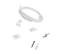 Ljmyy Binario flessibile per tende da 5 metri a parete e a soffitto, con rulli e clip, set per tende da appendere