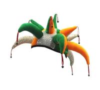 Ljmyy Circus Vintage Multi Pointy Cappello da Clown per Uomo | Cappello respirabile del pagliaccio del feltro per il parco di divertimenti, cosplay di Natale, accessori di spettacolo del