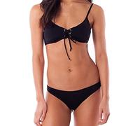 Ljmyy Coulisse Cinghia Petto Donne Costumi Da Bagno Imbottito Push Up Set 2 Pezzi Costume Da Bagno Damen Set Push Up Neck holder Tanga Vita Alta Oberteil Bügel Sportlich Tubo Brasiliano Triangolo