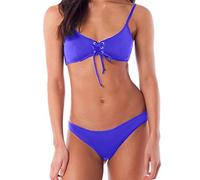 Ljmyy Coulisse Cinghia Petto Donne Costumi Da Bagno Imbottito Push Up Set 2 Pezzi Costume Da Bagno Damen Set Push Up Neck holder Tanga Vita Alta Oberteil Bügel Sportlich Tubo Brasiliano Triangolo