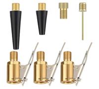 Ljmyy Set di adattatori multifunzionali per cancello in ottone con bloccaggio per pneumatici, ugello per gonfiaggio pneumatici per biciclette, pompe per auto, installazione rapida