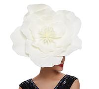 LJRPUPY Cappello da donna Kentucky Derby per matrimoni, balli studenteschi, copricapo per festa del tè, Beige, 7.25