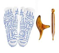 LJRUN Set di calzini per riflessologia, calzini per riflessologia con strumento per massaggi, sollievo del piede e agopressione, calzini per massaggio ai piedi (uomo)