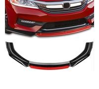LJSDZLHY Auto Labbro Paraurti Anteriore Spoiler per Ford Fiesta MK7 2011-2017,Anticollisione Spoiler Diffusore Kit Corpo Auto Accessori Esterni,A-Red