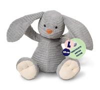 Ljuk Marvelous Fluff Marvel - Coniglio di peluche, 30 cm seduto/60 cm, grigio, peluche super morbido, con borsa AirTag nascosta, regalo per bambini, ragazzi e ragazze (grigio)