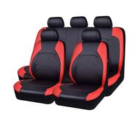 LJWBHIOJ 9 Pezzi Coprisedili Auto per Suzuki Swift Jimny Vitara Swift Grand Vitara 2000-2020 2021 2022 2023 2024, Pelle Coprisedile Anteriori Posteriori Copri Sedile Accessori Auto,Red