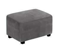 LJWDYS Coperture ottomane Rettangolare, Copri Pouf poggiapiedi con Fondo Elastico (Color : Gray, Size : XXL)
