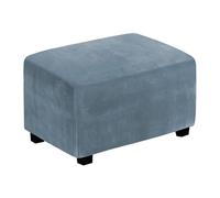 LJWDYS Coperture ottomane Rettangolare, Copri Pouf poggiapiedi con Fondo Elastico (Color : SteelBlue, Size : L)