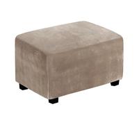 LJWDYS Coperture ottomane Rettangolare, Copri Pouf poggiapiedi con Fondo Elastico (Color : Tan, Size : XXL)