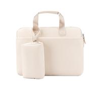 LJWDYS Custodia per Laptop da 13,3-15,6 Pollici, Impermeabile Custodia per Laptop con Borsa per Accessori per Donna(Beige2,13.3-14 inch)