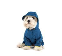 LJWDYS Impermeabile per Cani con Cappuccio all-Inclusive Mantella Antipioggia Impermeabile A Quattro Zampe Vestiti per Animali Domestici Vestiti per Cuccioli (Color : Steelblue, Size : M)