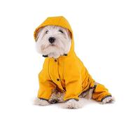 LJWDYS Impermeabile per Cani con Cappuccio all-Inclusive Mantella Antipioggia Impermeabile A Quattro Zampe Vestiti per Animali Domestici Vestiti per Cuccioli (Color : Yellow, Size : M)