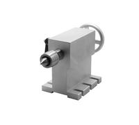 LJWWEI Testa divisoria rigida rotativa 4 ° asse A da 100 mm con foro passante da 22 mm mandrino 3 4 contropunta motore Nema23 (K11-130)