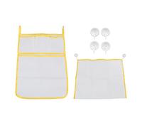 LjwZekyrnt 2 pz Organizzatore di Giocattoli da Bagno Mesh Supporto per Giocattoli Vasca Da Bagno Appeso Sacchetto di Rete di Stoccaggio con Gancio di Ventosa (Giallo)