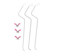 LjwZekyrnt 3 pezzi aghi per perline 1,2 mm aghi curvi per perline in acciaio inossidabile con cruna grande con tappi per perline per la creazione di gioielli