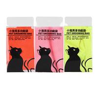 LjwZekyrnt Borsa multifunzionale per la doccia del gatto, antigraffio, in rete, per fare il bagno e tagliare le unghie (arancione+giallo+rosa)