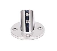 LjwZekyrnt Corrimano per Barca Raccordo in Acciaio Inossidabile Tubo Base Rotondo da 45 Gradi Hardware Marino Base Flangia Accessori per Ringhiera del Ponte (Si alzò)