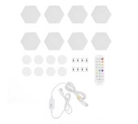 LjwZekyrnt RGB HEX LED Light Pannello Light Music Sync Pick-Up VOCE CONTROLLO APP Bluetooth App Remote Control per feste e decorazioni per la casa