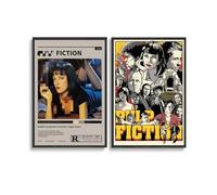 LJXOSKMK Poster Pulp Fiction (set di 2) senza cornice, 30 x 45 cm, poster classici vintage di film su tela, poster per camera da letto, poster estetici e stampe artistiche da parete, stile 13