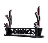 Ljxquisite Porta spada Katana giapponese Samurai Espositore Rack Wakizashi Tanto Spada Rack Spada Stand Display (2 piani)