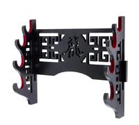 Ljxquisite Supporto per spada Katana da parete Samurai Spada Display Rack Wakizashi Tanto Appendiabiti da parete per spada Rack Stand Display (Dragon 4 animali)