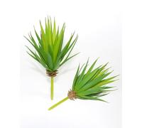 LJY Piccole piatte artificiali di Yucca Vera dall’aspetto realistico, senza vaso, decorazioni per casa e giardino, 2 pezzi Spring Green