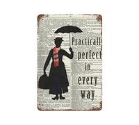 LJYdesigins Targa in alluminio, ispirata a Mary Poppins, per casa, bagno e bar, 20,3 x 30,5 cm