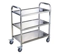 LJYKBFL Carrello Multiuso in Acciaio Inox Resistente con Ruote, Perfetto per cucine Professionali e Uso Domestico. Facile da manovrare. Carrello da Cucina Multifunzione.