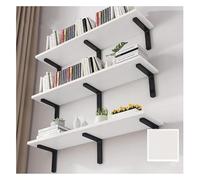 LJYKBFL Mensole sospese da parete, set di 3 mensole portaoggetti da parete, con robuste staffe in metallo per soggiorno, bagno, camera da letto, cucina (bianco, 120x20 cm)