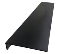 LJYKBFL Ripiani in lega di alluminio, mensole espositive sospese a parete, libreria creativa, robusta capacità portante, mensola divisoria in linea per bagno/showroom/soggiorno (nero, 80x16 cm)