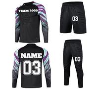 LJYTMZ Maglia da Portiere per Bambini Adulti con Numero di Nome Set da Portiere per Squadra Maglie da Portiere Personalizzate Maglia da Casa/Trasferta Maglia da Calcio per Bambini