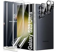 LK 2+2 Pezzi Pellicola Compatibile con Samsung Galaxy S23 Ultra 5G 2023, 2 Pezzi Pellicola Protettiva e 2 Fotocamera Vetro, Senza Bolle, HD Trasparente Film TPU Pellicola [Non Vetro]