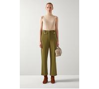 LK Bennett Billie Crop Wide-leg & Flared Jeans Olive Taglia: 16 | Pantaloni a zampa di elefante Outlet | Donna | Verde