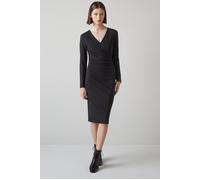 LK Bennett Dr Alex - Fixed Wrap Pont Black Taglia: 36 | Abiti Midi Outlet | Donna | Nero