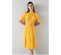 LK Bennett Dr India - Crepe Satin Yellow Taglia: 40 | Abiti Midi Outlet | Donna | Giallo