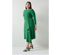 LK Bennett Dr Lena - Waterfall Dress Green Taglia: 36 | Abiti Midi Outlet | Donna | Verde