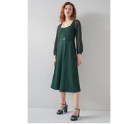 LK Bennett Dr Perdy Crepe Green Taglia: 34 | Abiti Midi Outlet | Donna | Verde