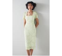 LK Bennett Dr Posy - Soft Lace Fitte Pistachio Taglia: 46 | Abiti Midi Outlet | Donna | Verde