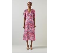 LK Bennett Erin Jacqaurd Midi Dress Pink Taglia: 8 | Abiti Midi Outlet | Donna | Rosa