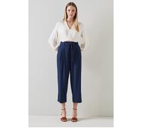 LK Bennett Tr Almeida Paperbag Tie Navy Taglia: 34 | Pantaloni a zampa di elefante Outlet | Donna | Blu
