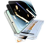 LK Pellicola protettiva in vetro temperato per Samsung Galaxy S25, 2 pezzi, pellicola protettiva anti-peeping, durezza 9H, installazione automatica, 0 polvere e bolle, anti-impronte, HD Clear S25/S24
