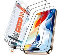 LK Pellicola protettiva per iPhone 16 Pro Max [Full Screen] per installazione auto, vetro di protezione [9H TOP Durezza] antiurto, antigraffio, anti-impronte, anti-olio, bolle, 3 pezzi