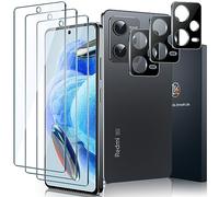 LK Pellicola protettiva per Xiaomi Redmi Note 12 Pro/12 Pro+ 5G (vetro protettivo con supporto per l'installazione del telaio, 3 pellicole e 3 protezioni per fotocamera, antigraffio)