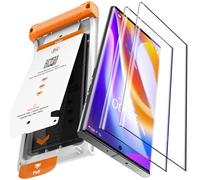 LK Per Samsung Galaxy S23 Ultra in vetro temperato [pellicola protettiva in nanoceramica] durezza 9H + [protezione militare anticaduta] copertura completa [senza bolle] aggiornamento di vetro