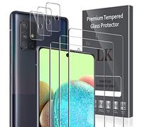 LK Vetro Temperato per Samsung Galaxy A71, 3 Pezzi Pellicola Protettiva e Fotocamera, Durezza 9H, Anti Graffio, con Strumenti di Installazione
