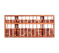 LKAMCBZMF Calcolo Strumento di calcolo matematico per bambin Abaco in Legno a 13 colonne in Stile Vintage, calcolatrice Cinese Professionale, Strumento di conteggio Intagliato a Mano