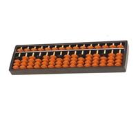 LKAMCBZMF Calcolo Strumento di calcolo matematico per bambin Abaco in plastica a 15 cifre, Strumento for Imparare la Matematica, Portatile, Leggero, for Principianti e Insegnanti.(Bruin)