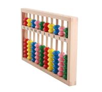 LKAMCBZMF Calcolo Strumento di calcolo matematico per bambin Calcolatrice Cinese con Abaco in faggio a 10 cifre e 7 Perline, Strumento di conteggio, Stile Vintage, Collezioni di contatori