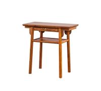 LKAMCBZMF Il nuovo altare cinese, Tavolo for offerte in palissandro cinese a doppio strato, raffigurante Buddha e Dio della ricchezza, 74x39x74 cm