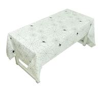 LKAMCBZMF Tavolino di Halloween, Tovaglia a Rete di Halloween, copritavolo da Pranzo Bianco e Nero, Decorazioni for Feste di Compleanno(B02)